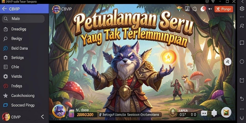 Tampilan gameplay C8VIP yang penuh tantangan dan aksi.