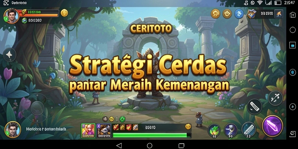 Screenshot CERITOTO menunjukkan strategi menegangkan dalam permainan.