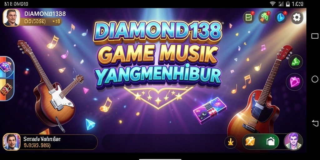 Screenshot DIAMOND138 dengan tampilan interaktif permainan musik.