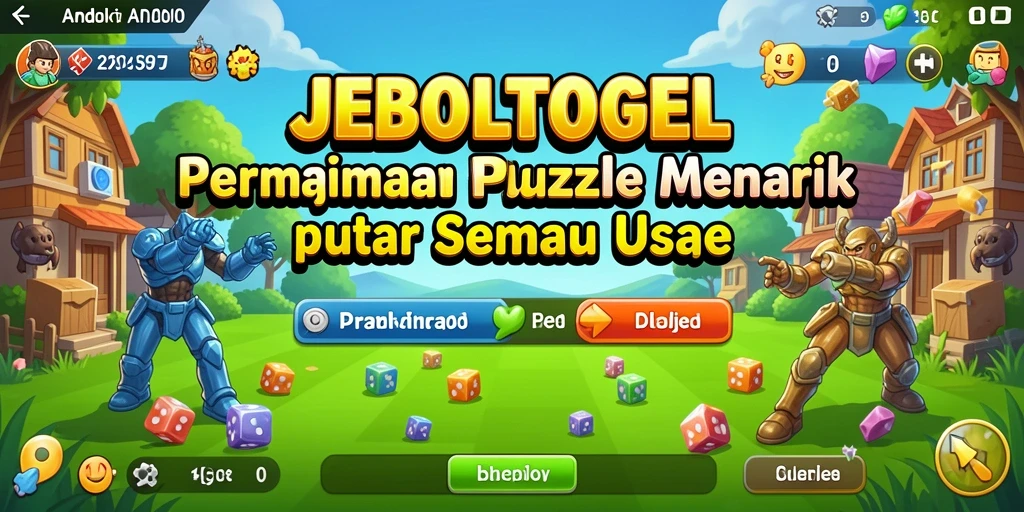 Screenshot gameplay JEBOLTOGEL menampilkan teka-teki yang menantang.
