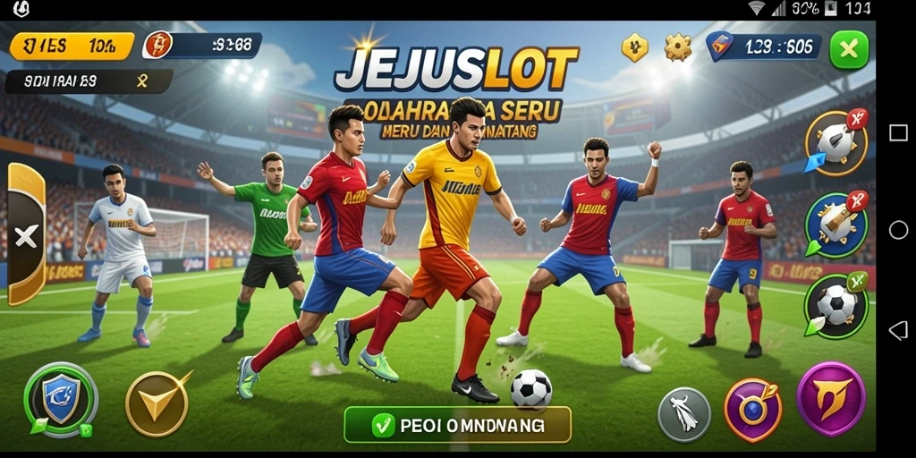 Screenshot JEJUSLOT menampilkan aksi seru dalam permainan olahraga.