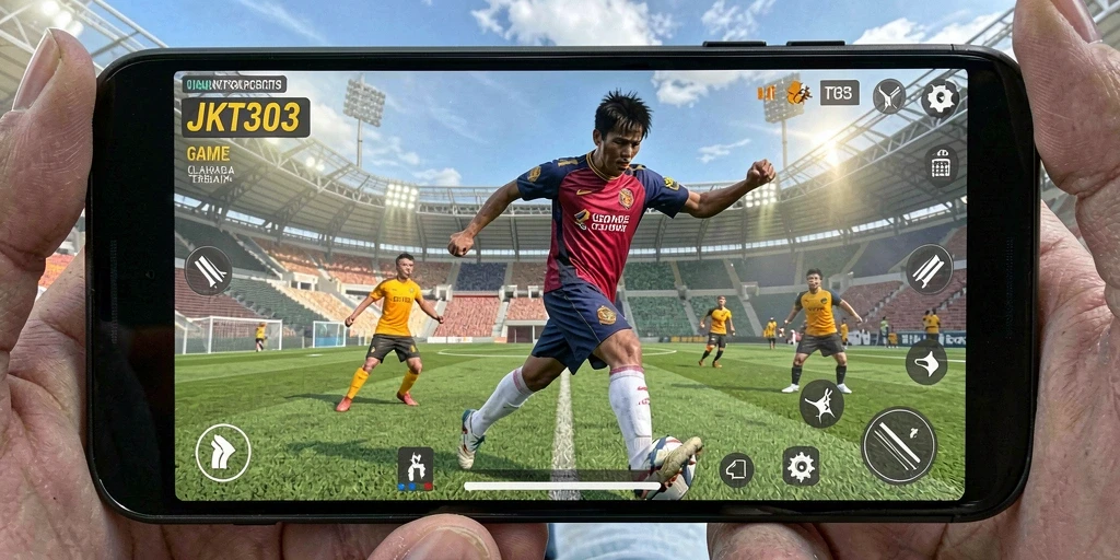 Tampilan gameplay seru dari JKT303 yang menampilkan aksi olahraga.