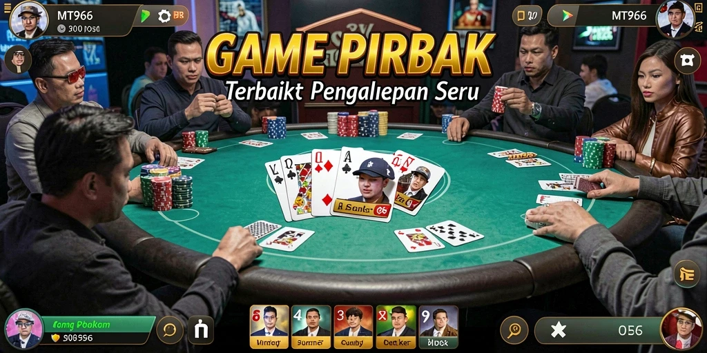 Tampilan gameplay seru dari MT966 dengan kegembiraan bermain poker.