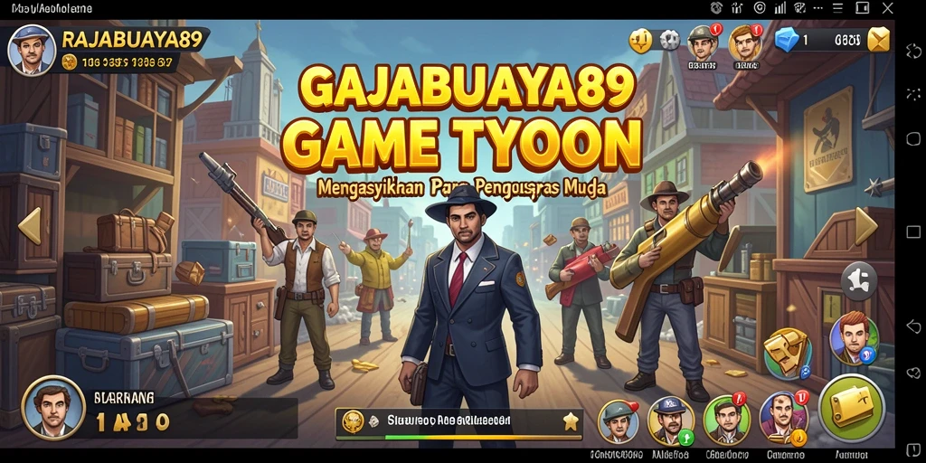 Tampilan gameplay RAJABUAYA89 yang menarik dengan elemen Tycoon.