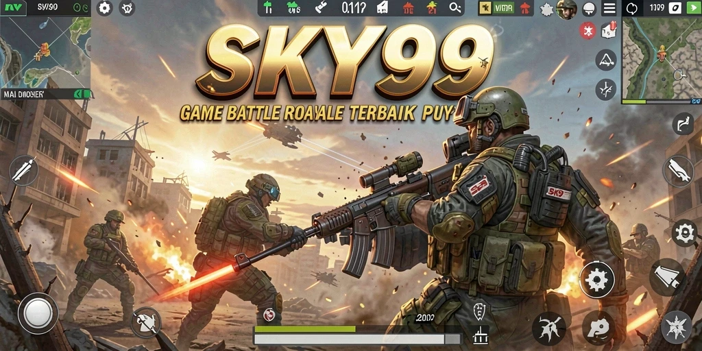 Tampilan menegangkan dari gameplay Battle Royale di SKY99.