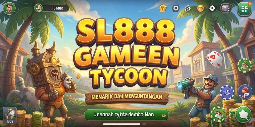 Tampilan gameplay SL888 menampilkan keseruan membangun bisnis Tycoon.