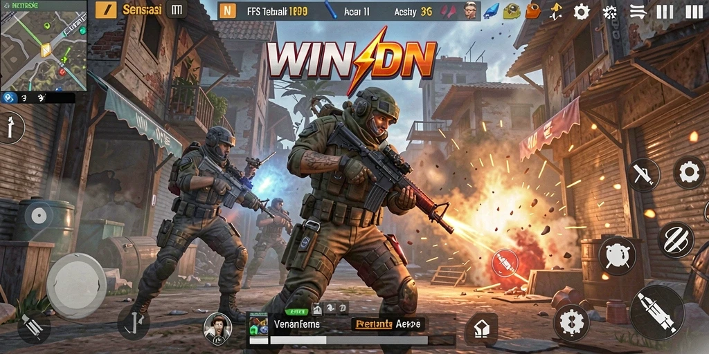 Gameplay mendebarkan di WINIDN dengan efek visual menakjubkan.