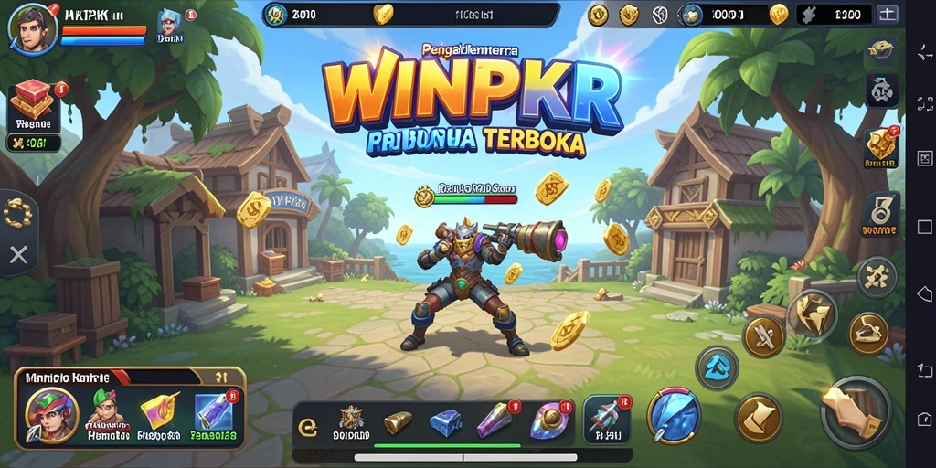 Tampilan gameplay <strong>WINPKR</strong> dengan dunia terbuka yang luas dan gratis.
