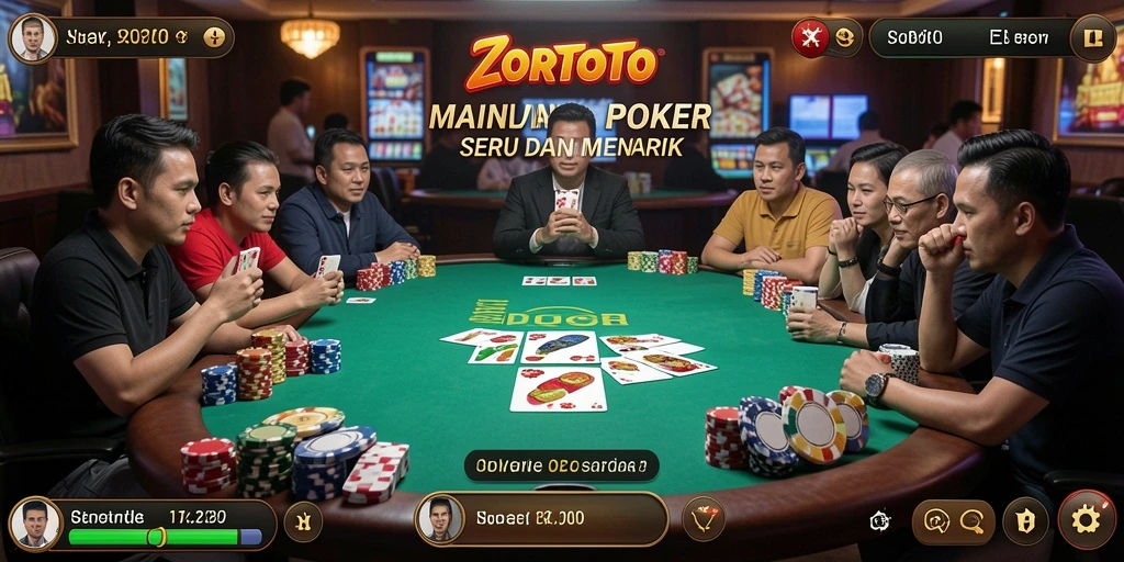 Gameplay poker yang seru dan menegangkan di ZORTOTO.